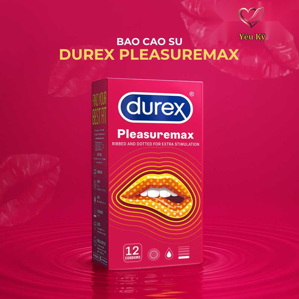 Bao cao su Durex Pleasuremax - Size lớn 56mm, gân và điểm nổi - Hộp 12 cái - Ảnh 2