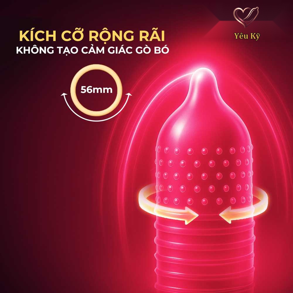 Bao cao su Durex Pleasuremax - Size lớn 56mm, gân và điểm nổi - Hộp 12 cái - Ảnh 4