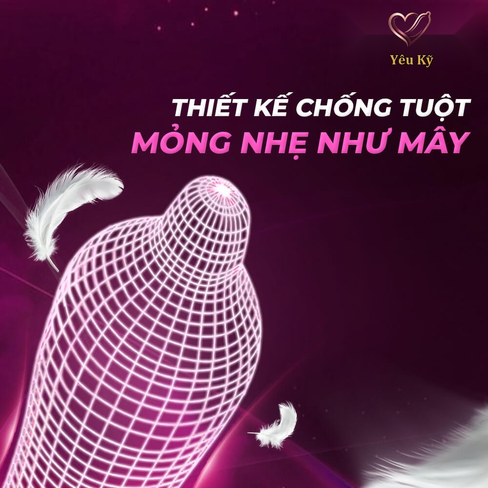 Bao cao su Muaisi Hồng - Nhiều gel, siêu mỏng - Hộp 10 cái - Ảnh 3