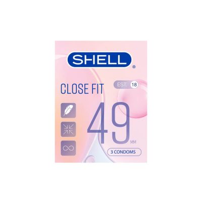 Bao cao su Shell Close Fit - Size 49mm, siêu mỏng, chống tuột, kéo dài thời gian - Hộp 3 cái