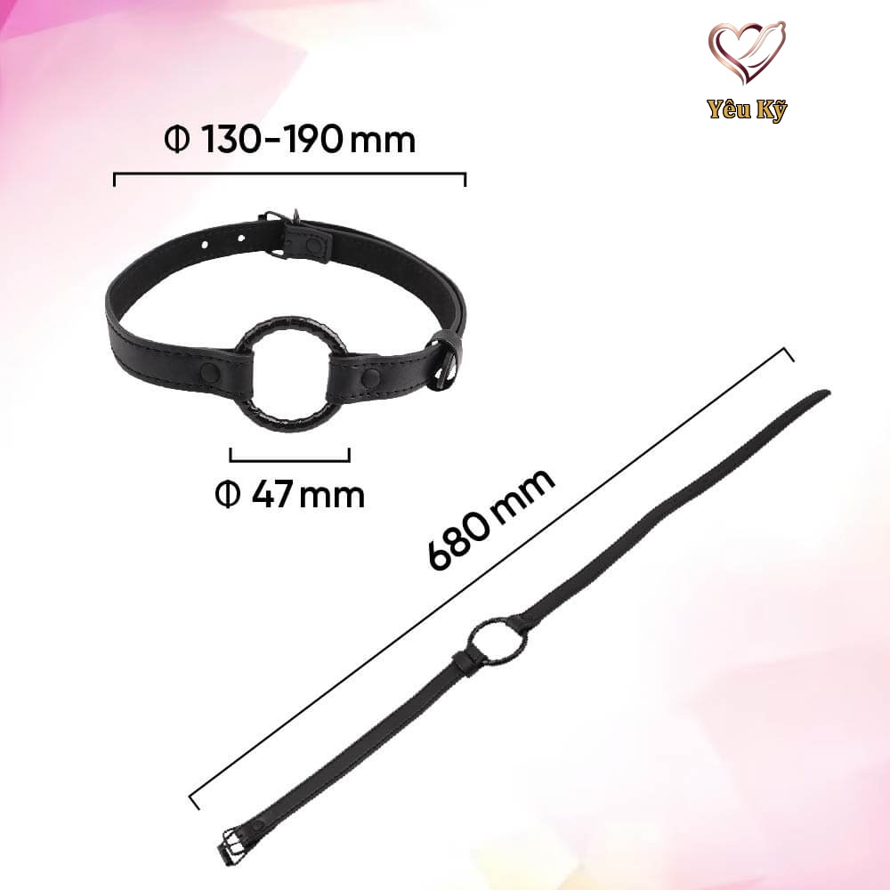 Khóa miệng BDSM Chisa Fierce Euphoria Black Metal O-ring Gag - Ảnh 2