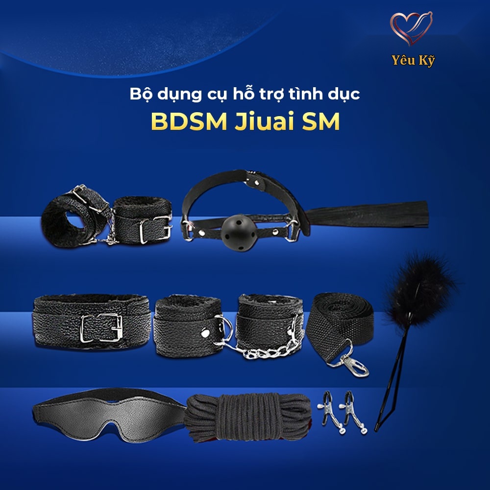 Bộ dụng cụ roi da hỗ trợ tình dục BDSM Jiuai SM - Ảnh 2