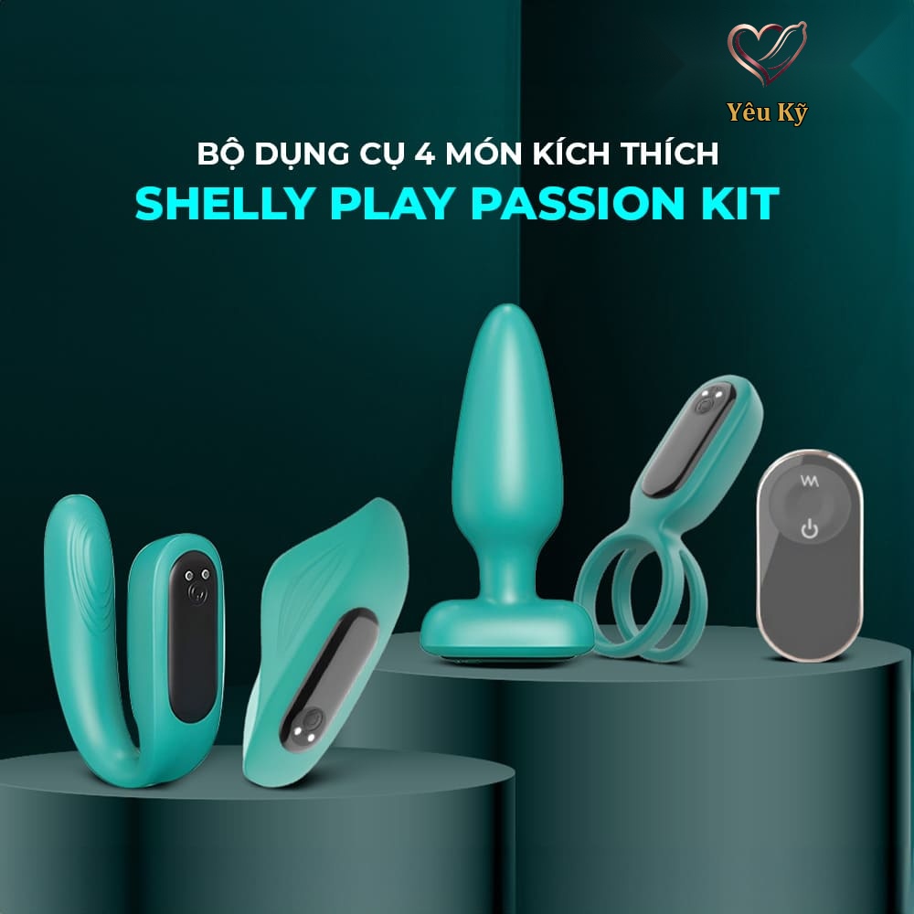 Bộ dụng cụ 4 món kích thích Shelly Play Passion Kit - Ảnh 3