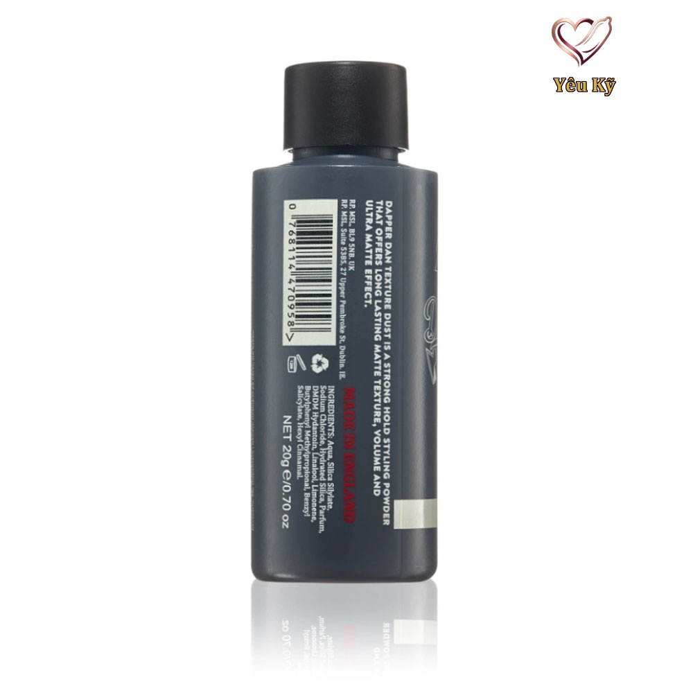 Bột tạo phồng tóc Dapper Dan Ultra Matte Texture Dust - Chai 20gr - Ảnh 2