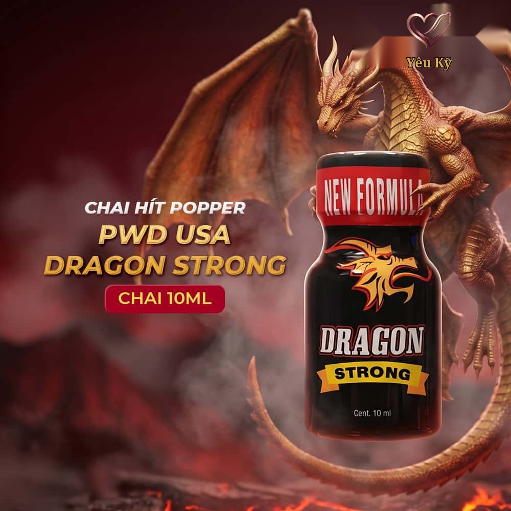 Chai hít tăng khoái cảm Popper PWD USA Dragon Strong - Chai 10ml - Ảnh 2