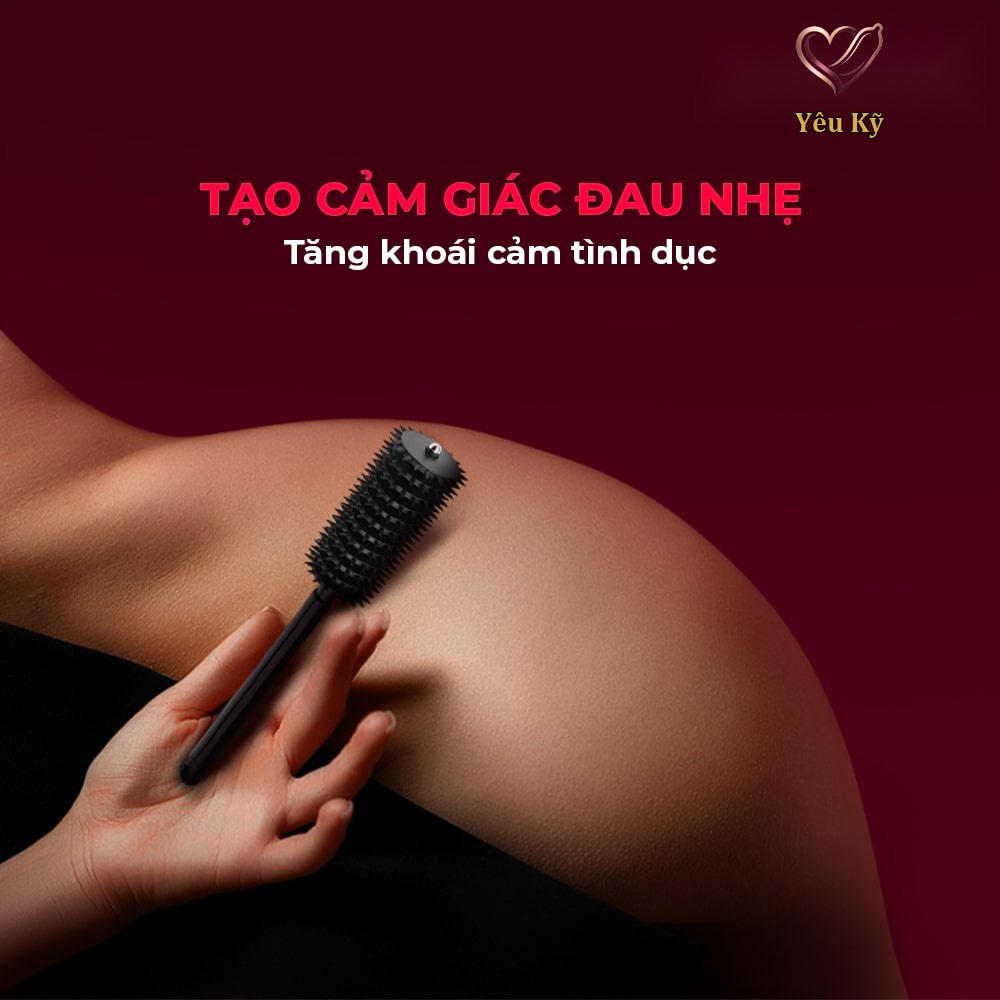 Cọ lăn gai BDSM Chisa Sins Inquisition 12 Row Spiky Pinwheel - Ảnh 5