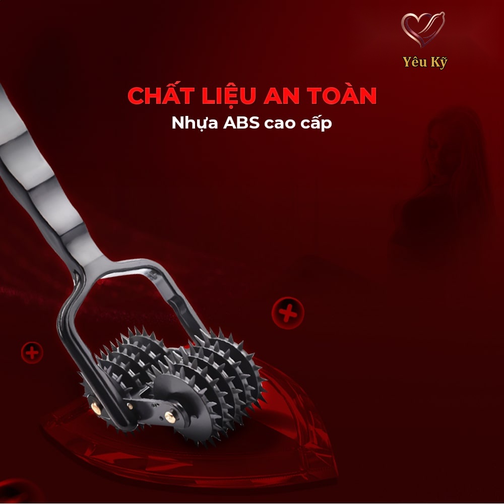 Cọ lăn gai BDSM Chisa Sins Inquisition 5 Row Double Pinwheel - Ảnh 7