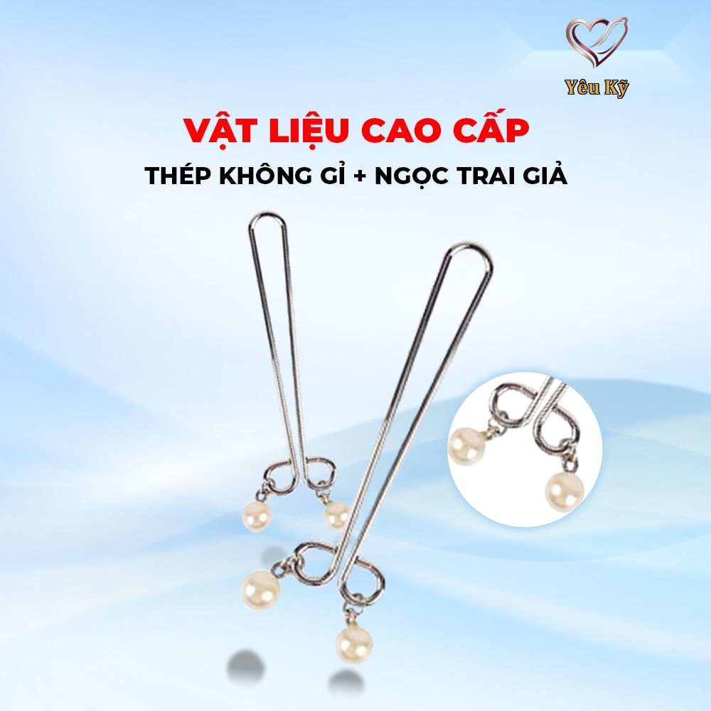 Kẹp vú kích thích đầu ti Chisa Senuelo Fetish Fantasy Pearl Nipple Clamps - Ảnh 4