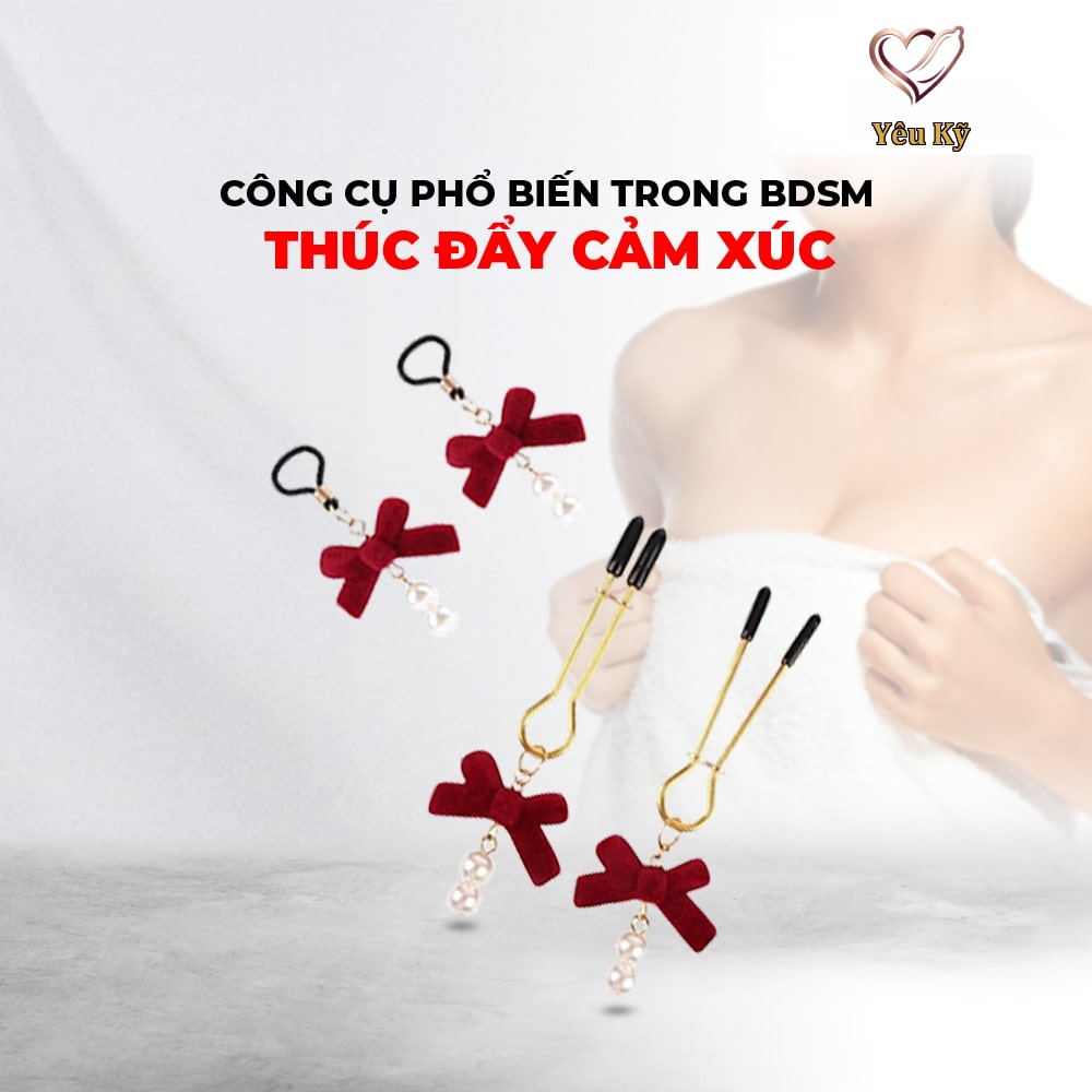 Kẹp vú kích thích đầu ti Chisa Senuelo Pearl Nipple Clamps Kit - Ảnh 5