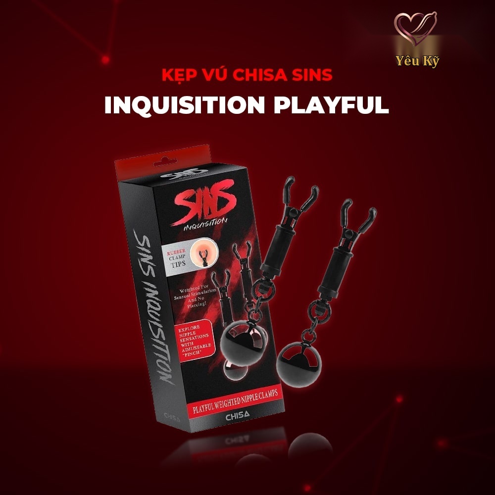 Kẹp vú kích thích đầu ti Chisa Sins Inquisition Playful Weighted Nipple Clamps - Ảnh 3
