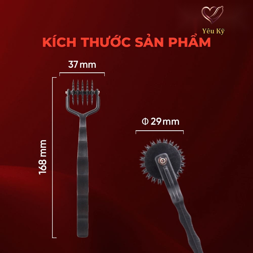 Cọ lăn gai BDSM Chisa Sins Inquisition Prickly Pinwheel - Ảnh 2
