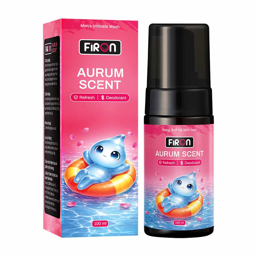 Dung dịch vệ sinh nam Firon Aurum Scent 100ml - Dạng bọt, hương nước hoa cao cấp