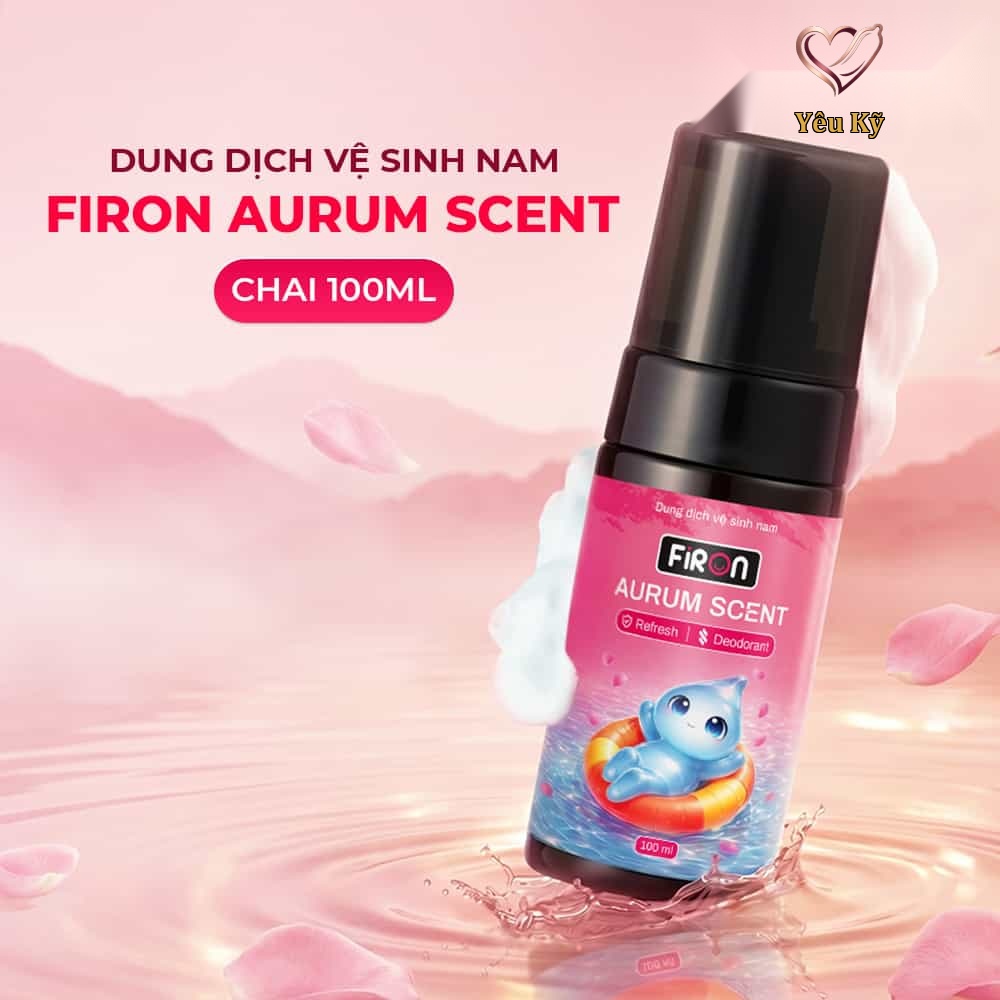 Dung dịch vệ sinh nam Firon Aurum Scent 100ml - Dạng bọt, hương nước hoa cao cấp - Ảnh 2