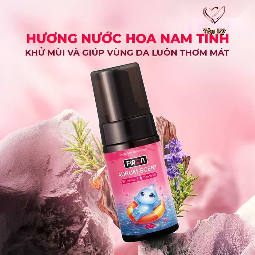 Dung dịch vệ sinh nam Firon Aurum Scent 100ml - Dạng bọt, hương nước hoa cao cấp - Ảnh 4