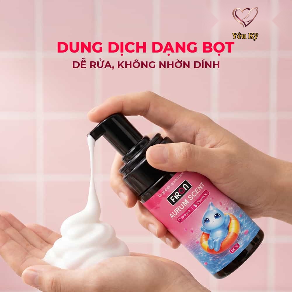 Dung dịch vệ sinh nam Firon Aurum Scent 100ml - Dạng bọt, hương nước hoa cao cấp - Ảnh 6