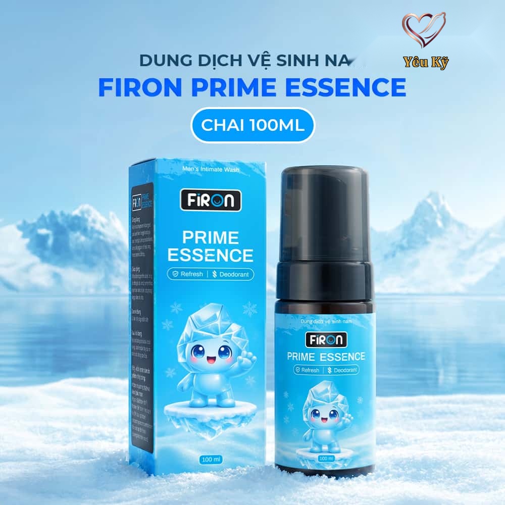 Dung dịch vệ sinh nam Firon Prime Essence 100ml - Dạng bọt, hương bạc hà tươi mát - Ảnh 2