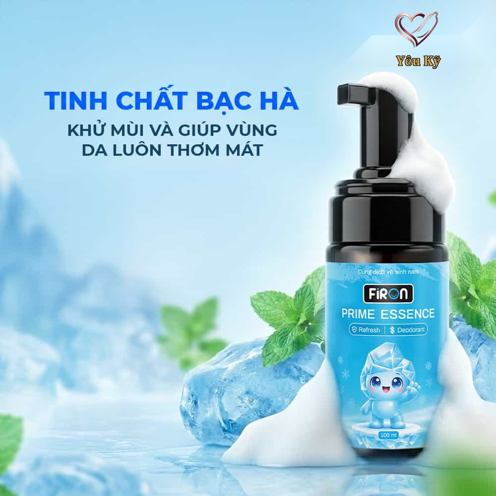 Dung dịch vệ sinh nam Firon Prime Essence 100ml - Dạng bọt, hương bạc hà tươi mát - Ảnh 8
