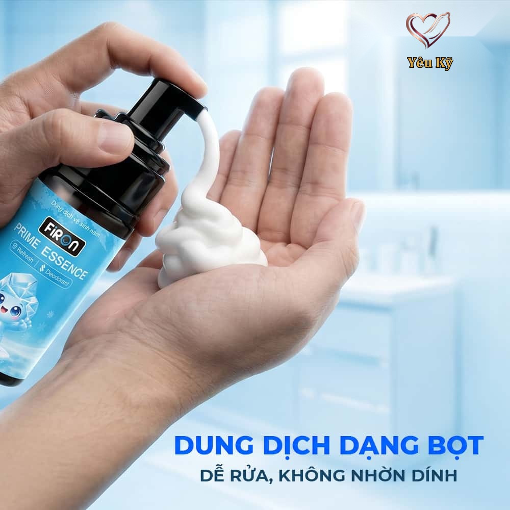 Dung dịch vệ sinh nam Firon Prime Essence 100ml - Dạng bọt, hương bạc hà tươi mát - Ảnh 7