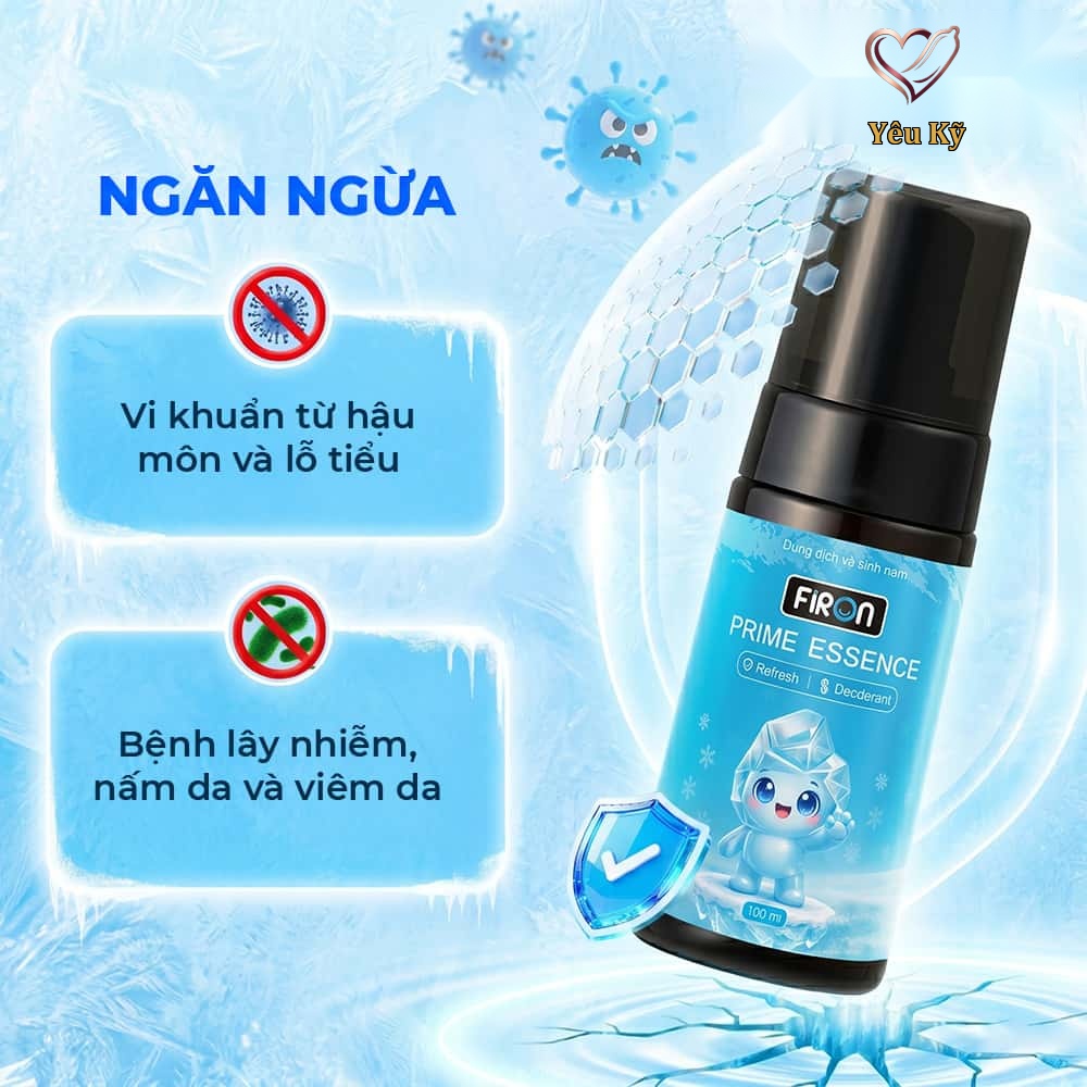 Dung dịch vệ sinh nam Firon Prime Essence 100ml - Dạng bọt, hương bạc hà tươi mát - Ảnh 5