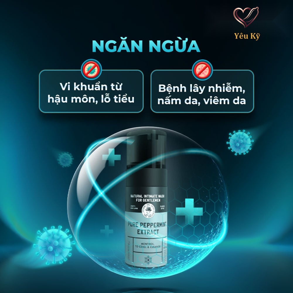 Dung dịch vệ sinh nam dạng bọt, tinh chất bạc hà tươi mát Shell Pure Peppermint Extract - 100ml - Ảnh 6