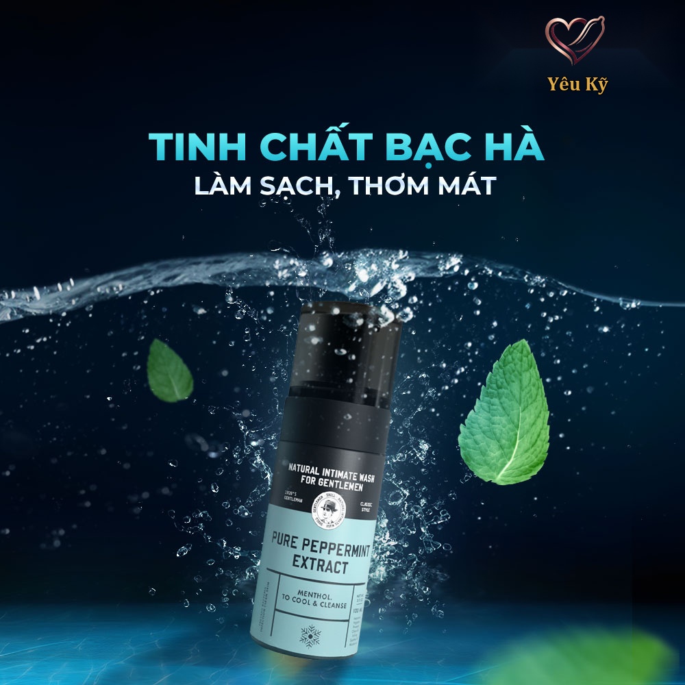 Dung dịch vệ sinh nam dạng bọt, tinh chất bạc hà tươi mát Shell Pure Peppermint Extract - 100ml - Ảnh 5