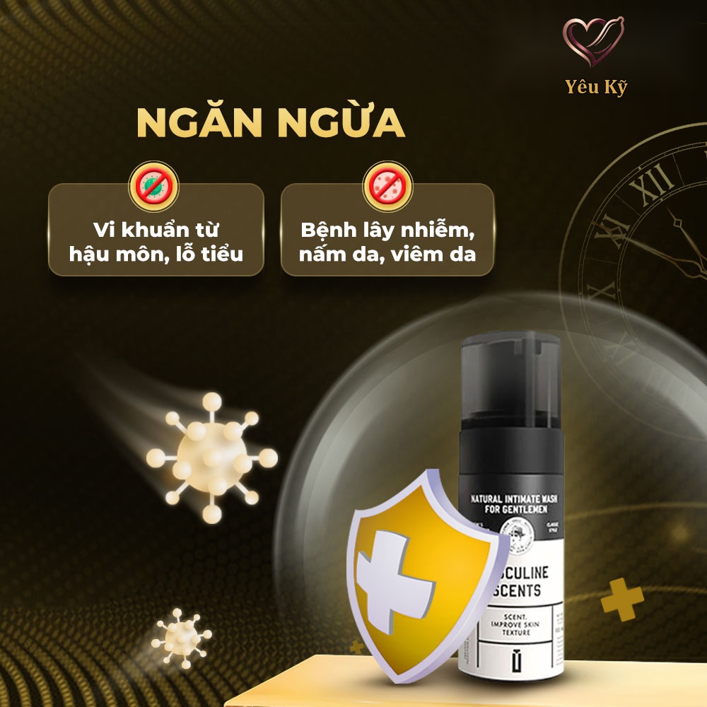 Dung dịch vệ sinh nam dạng bọt, hương thơm nam tính Shell Masculine Scents - 100ml - Ảnh 6