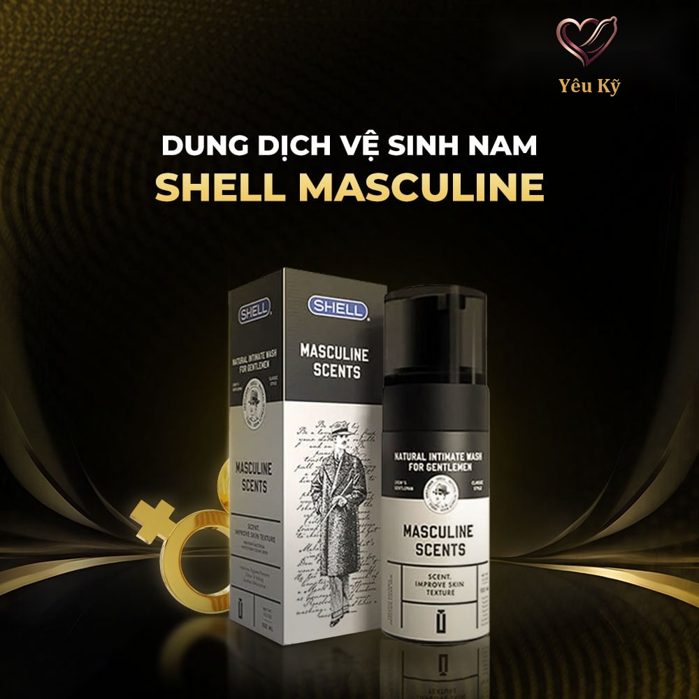 Dung dịch vệ sinh nam dạng bọt, hương thơm nam tính Shell Masculine Scents - 100ml - Ảnh 2