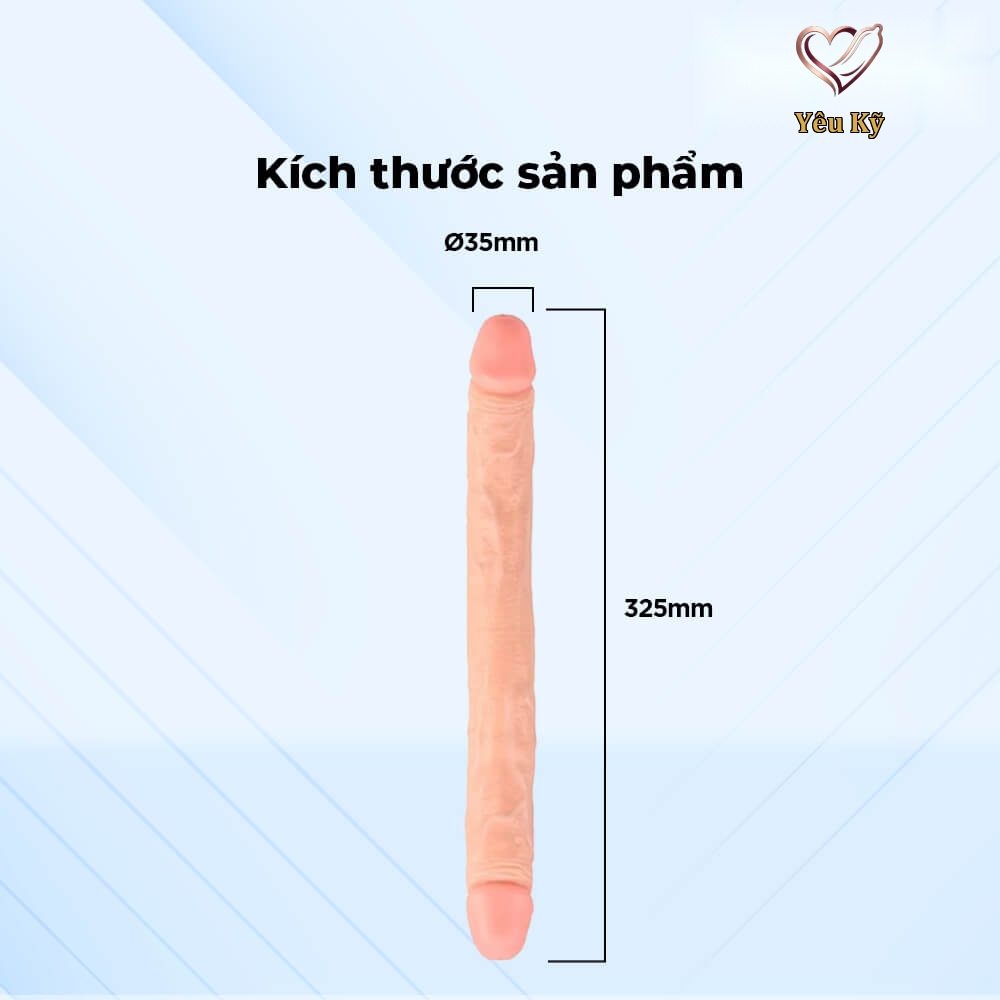 Dương vật giả 2 đầu Chisa Ballsy Super 12.8 inch - Ảnh 2