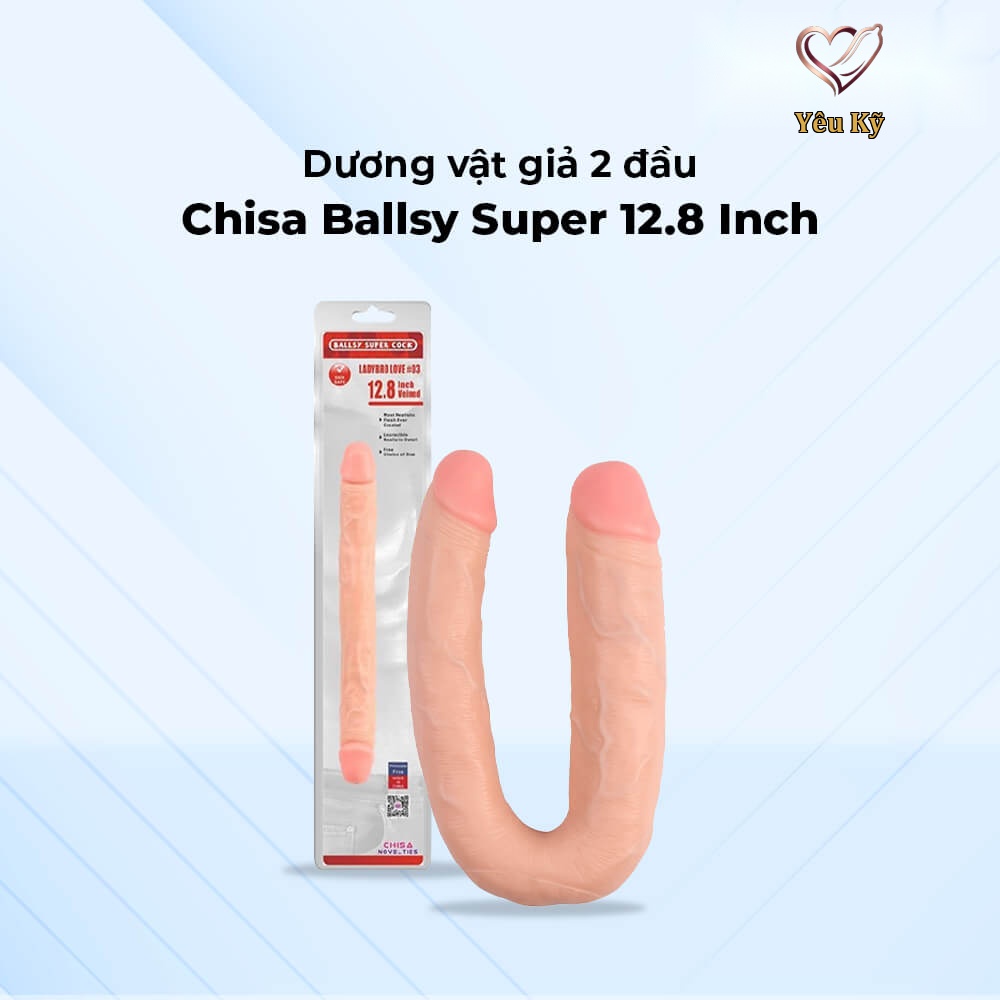Dương vật giả 2 đầu Chisa Ballsy Super 12.8 inch - Ảnh 3