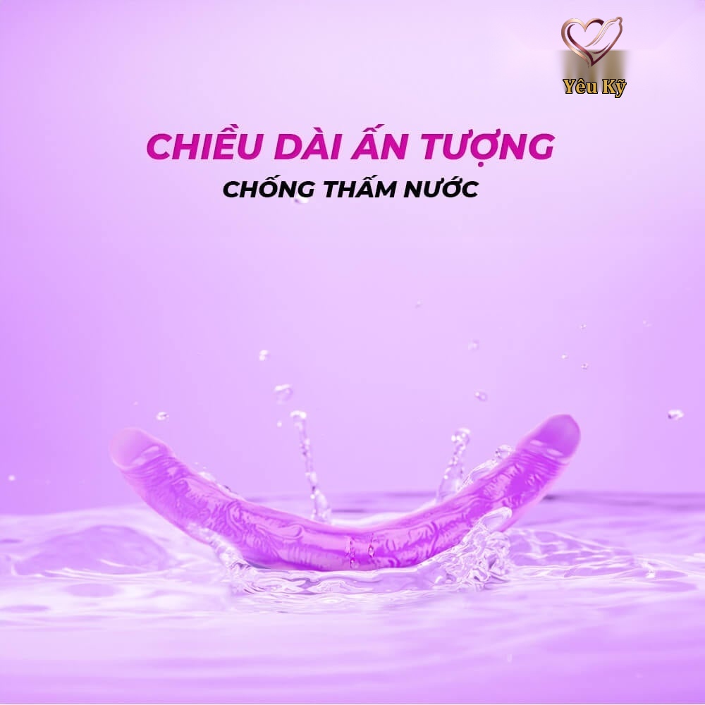 Dương vật giả 2 đầu Chisa Hi-Rubber 12.8 Inch Tím - Ảnh 7