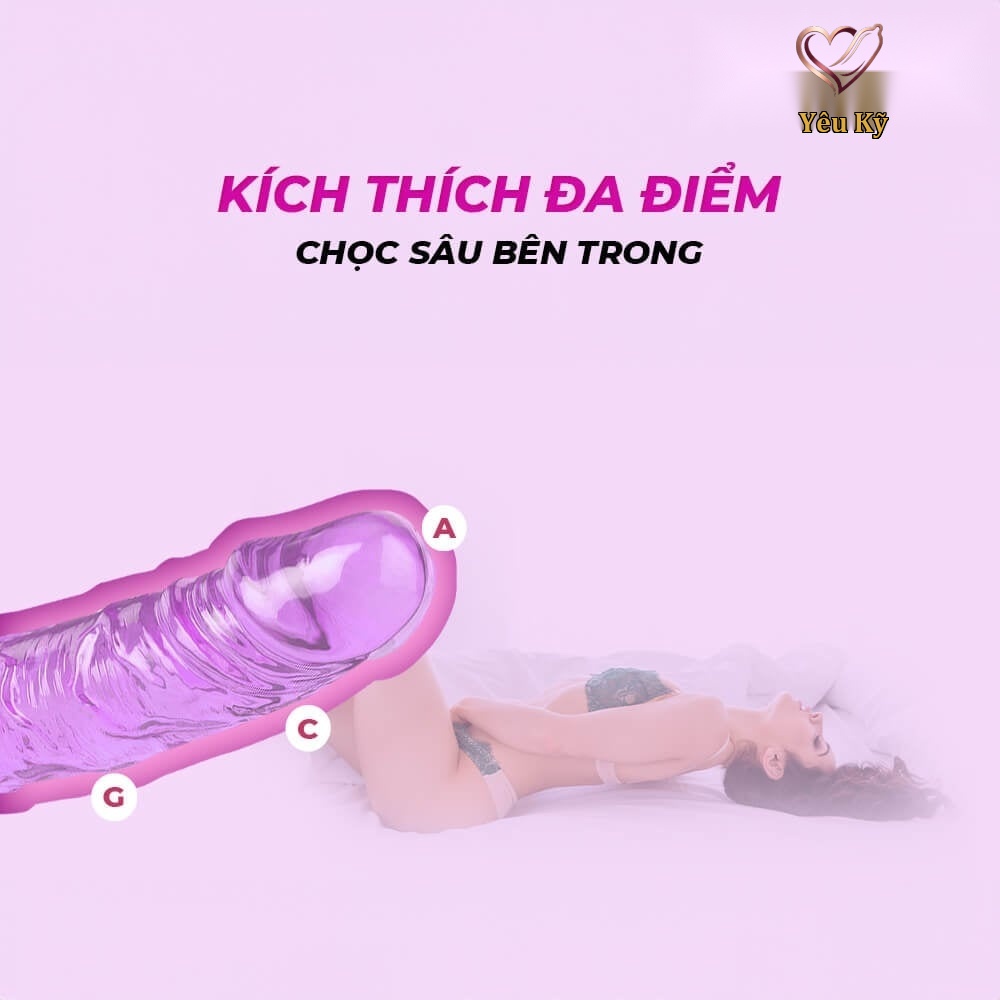 Dương vật giả 2 đầu Chisa Hi-Rubber 12.8 Inch Tím - Ảnh 6