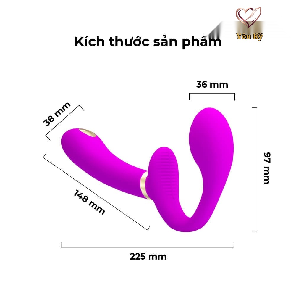 Dương vật giả 2 đầu Pretty Love Thunderbird - Ảnh 2