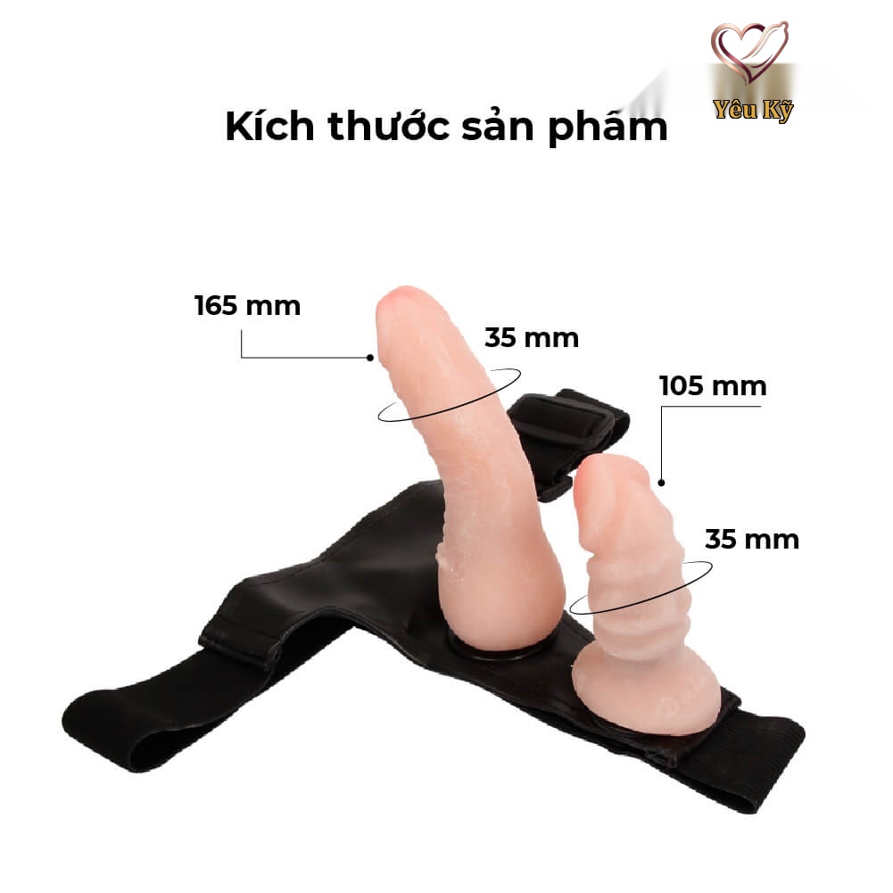 Dương vật giả có dây đeo 2 đầu Baile Female Harness Ultra - Ảnh 2