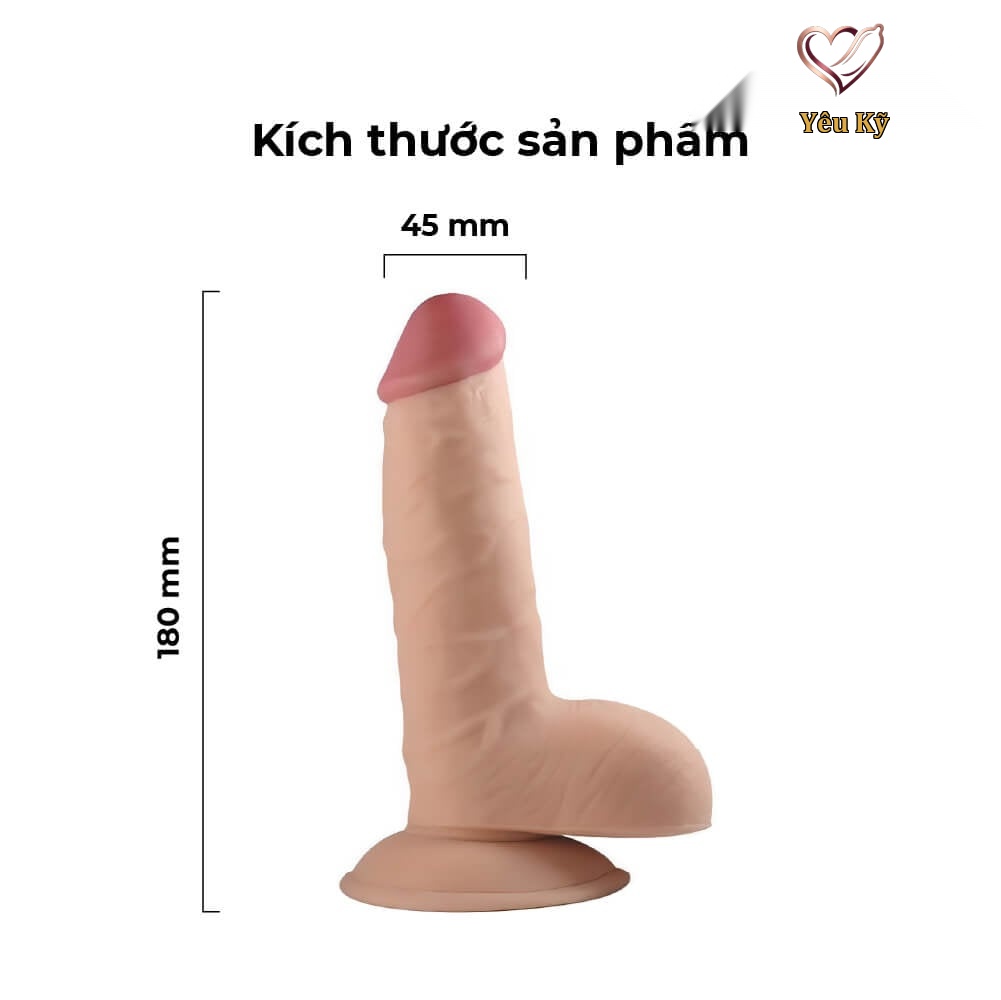 Dương vật giả dính tường Lovetoy Ultra Soft Dude 7.5 inch - Ảnh 2