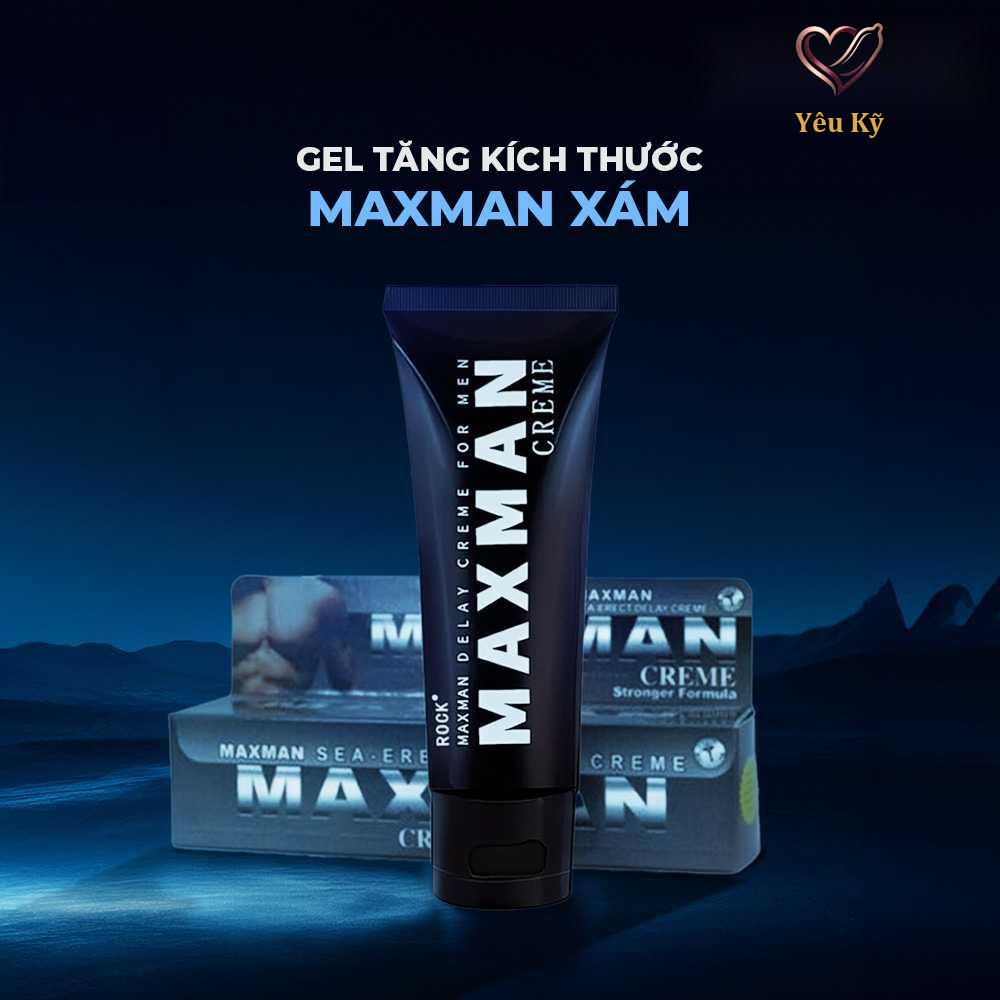 Gel bôi tăng kích thước, hỗ trợ kéo dài thời gian Maxman Xám - Chai 60g - Ảnh 2