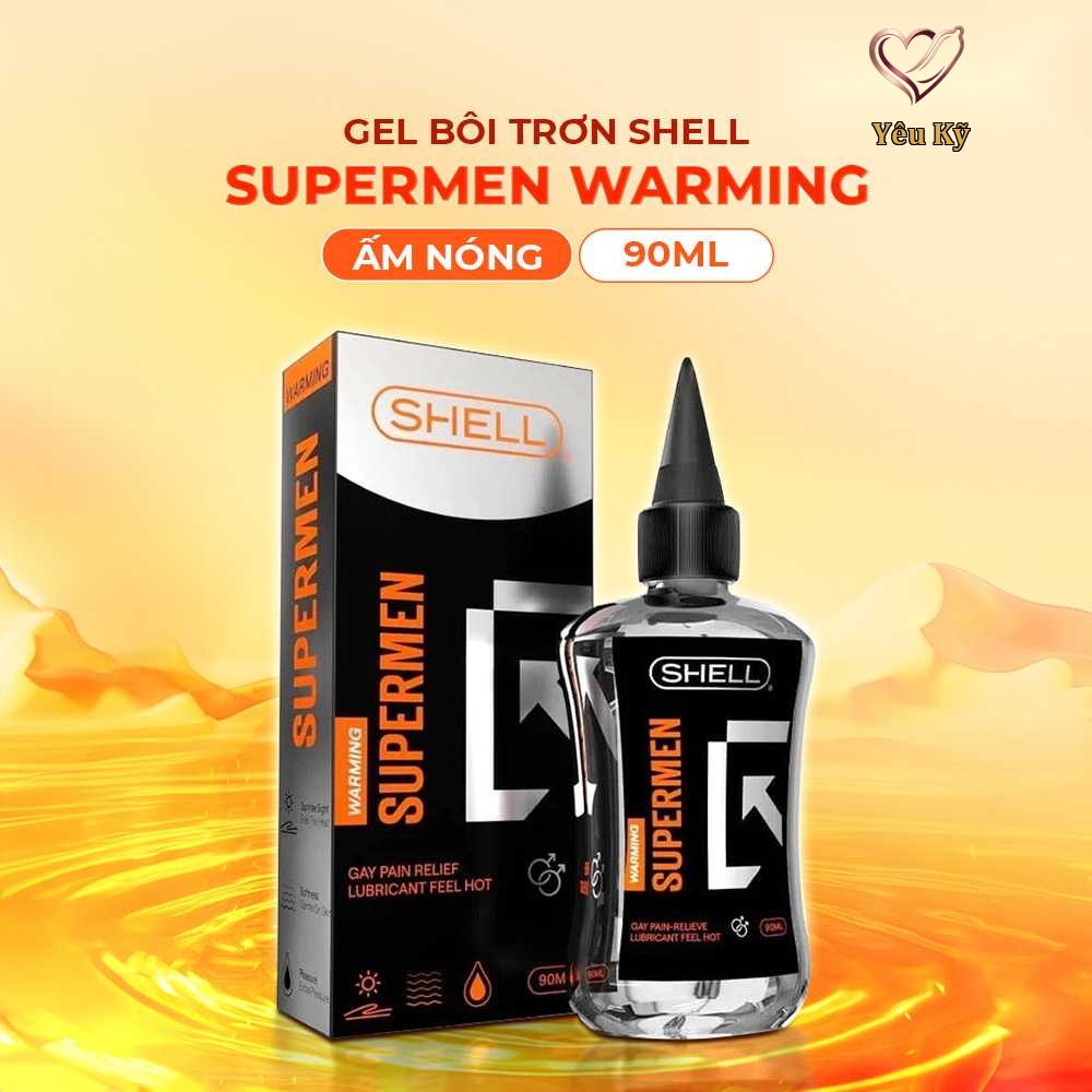 Gel bôi trơn hậu môn ấm nóng Shell Supermen Warming - Chai 90ml - Ảnh 2