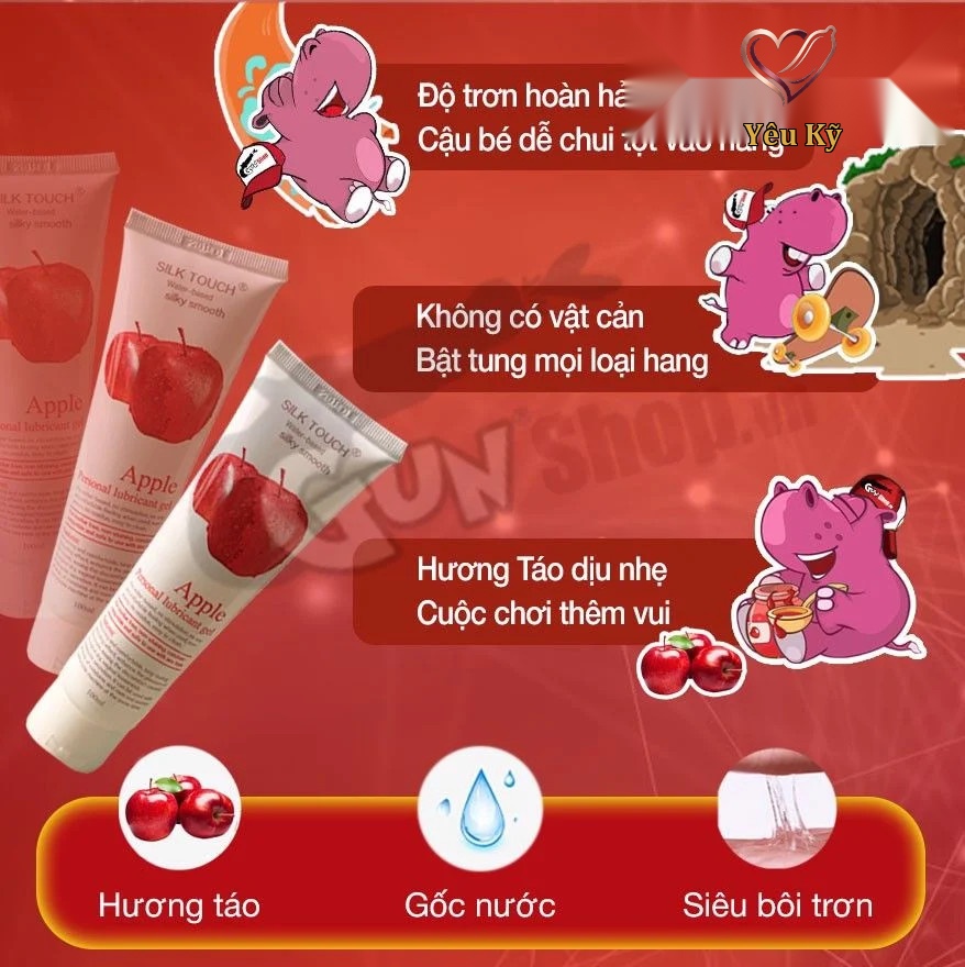 Gel bôi trơn hương táo Silk Touch - Chai 100ml - Ảnh 4