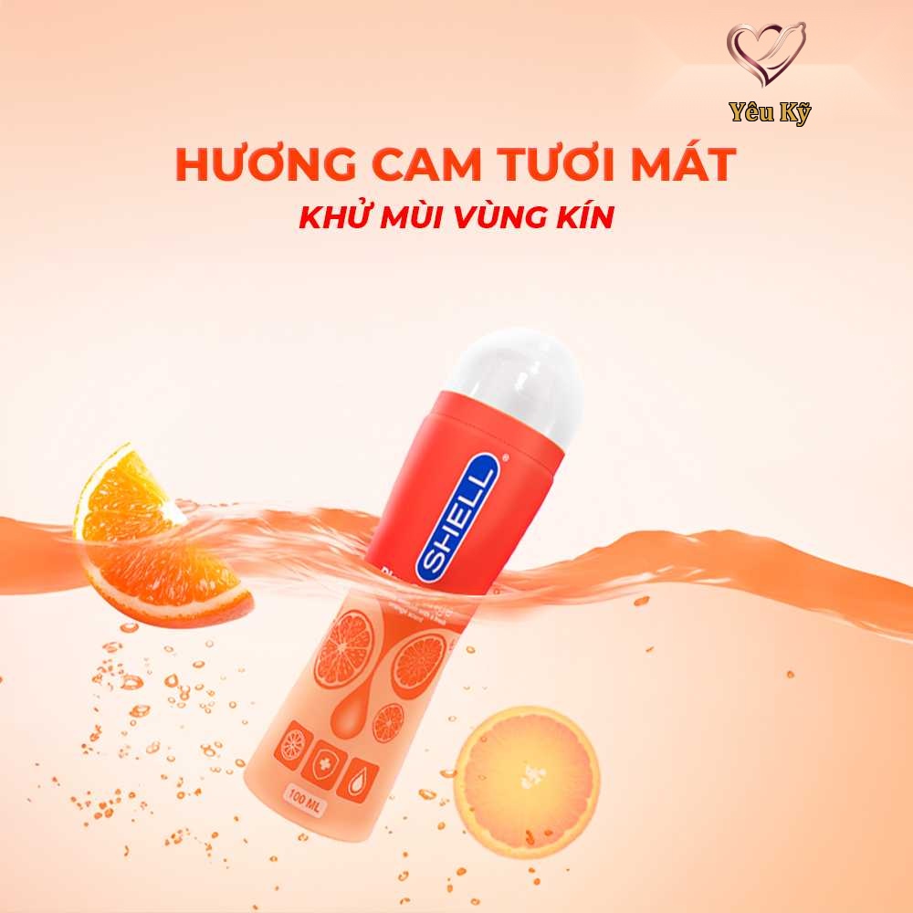 Gel bôi trơn hương cam Shell Play Orange - Chai 100ml - Ảnh 3
