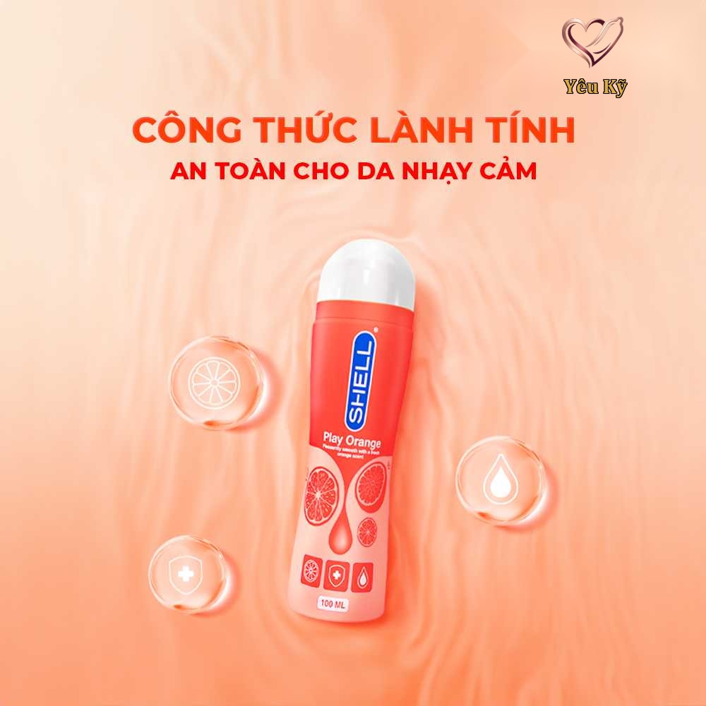 Gel bôi trơn hương cam Shell Play Orange - Chai 100ml - Ảnh 4