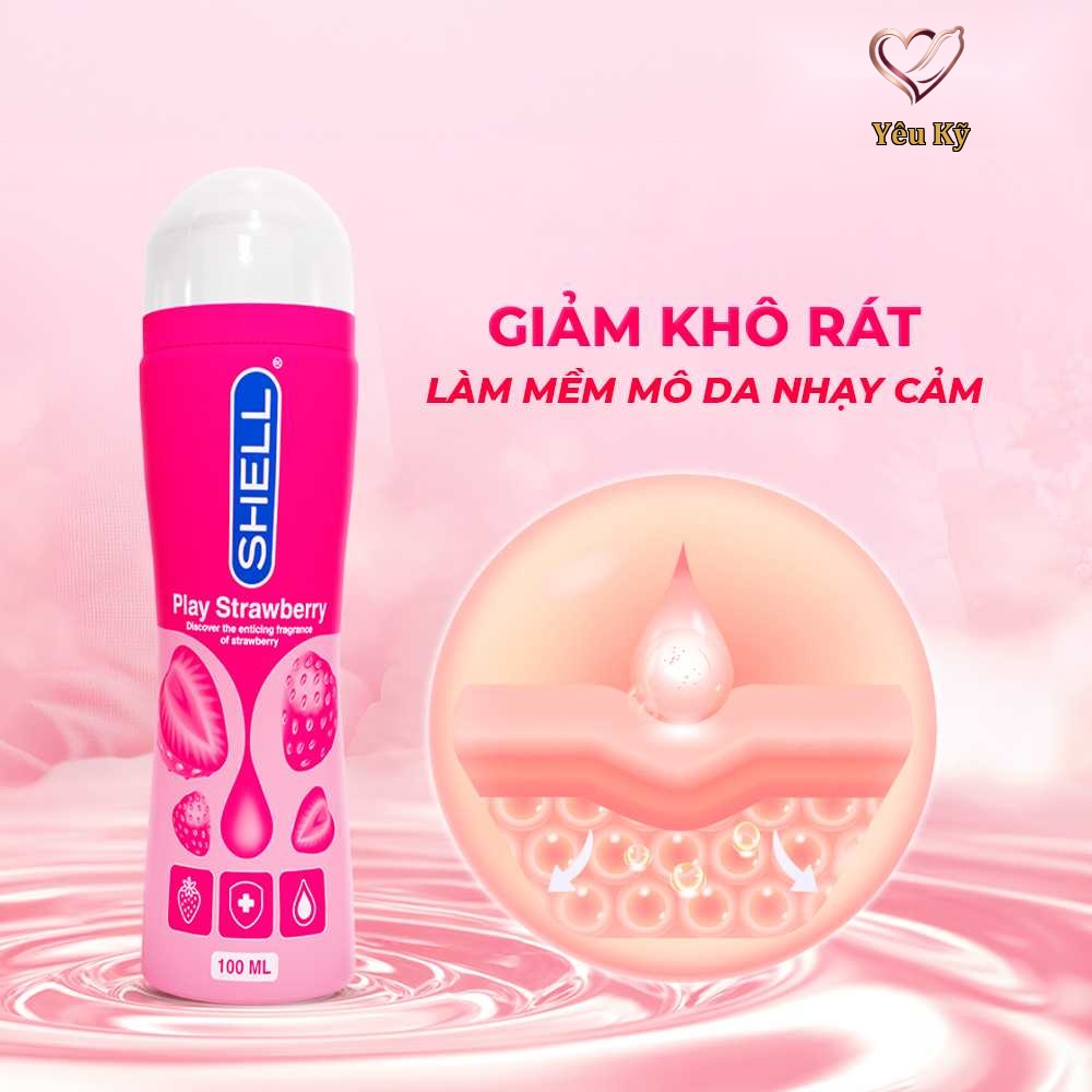 Gel bôi trơn hương dâu Shell Play Strawberry - Chai 100ml - Ảnh 7