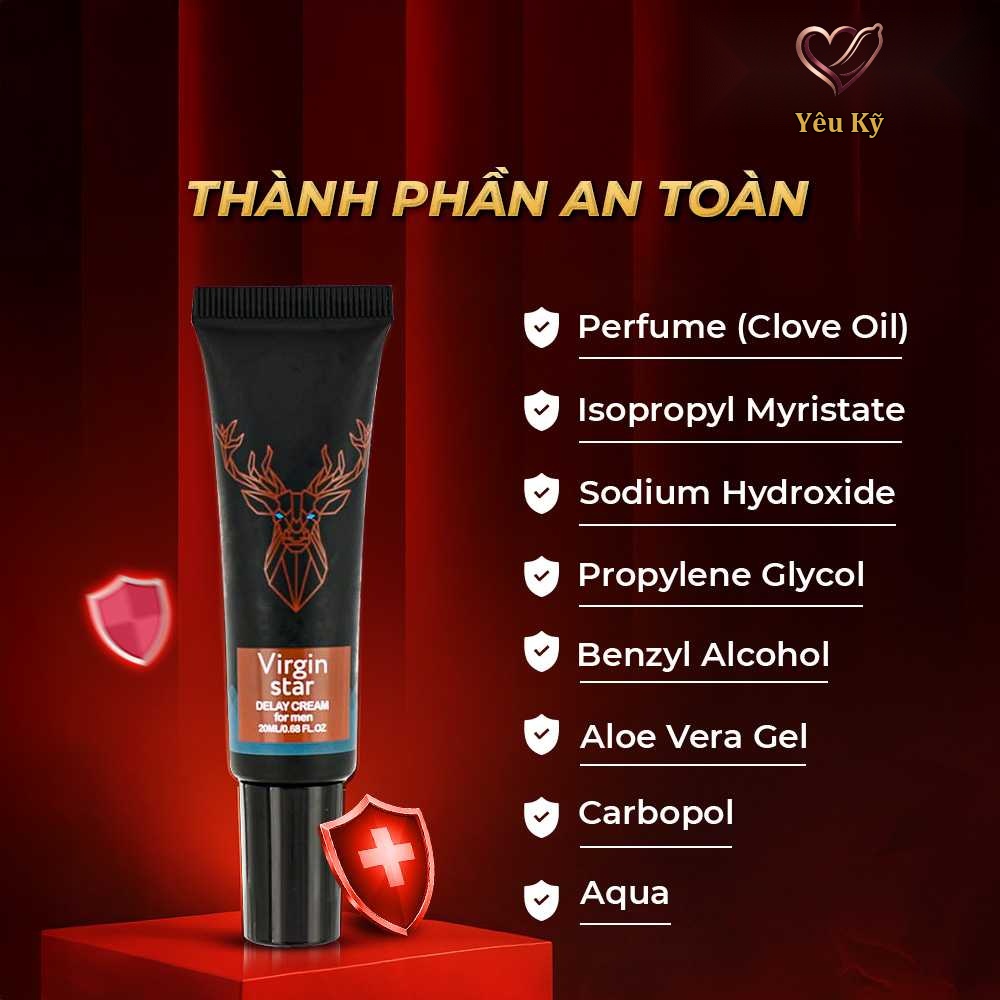 Gel bôi Virgin Star Power+ Delay Cream chống xuất tinh sớm - Chai 20ml - Ảnh 3