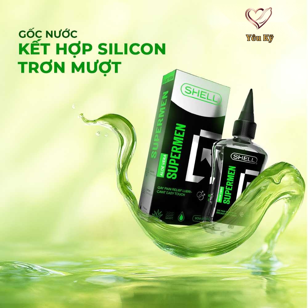 Gel bôi trơn hậu môn tinh chất lô hội Shell Supermen Aloe Vera - Chai 90ml - Ảnh 4