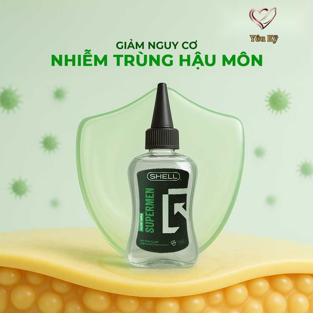 Gel bôi trơn hậu môn tinh chất lô hội Shell Supermen Aloe Vera - Chai 90ml - Ảnh 7