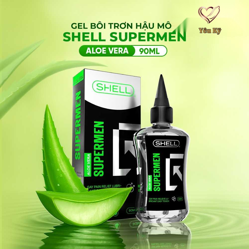 Gel bôi trơn hậu môn tinh chất lô hội Shell Supermen Aloe Vera - Chai 90ml - Ảnh 2