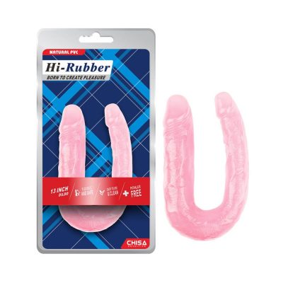 Dương vật giả 2 đầu Chisa Hi-Rubber 13 Inch Hồng