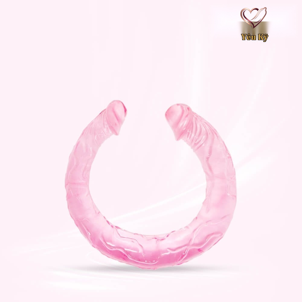 Dương vật giả 2 đầu Chisa Hi-Rubber 13 Inch Hồng - Ảnh 3