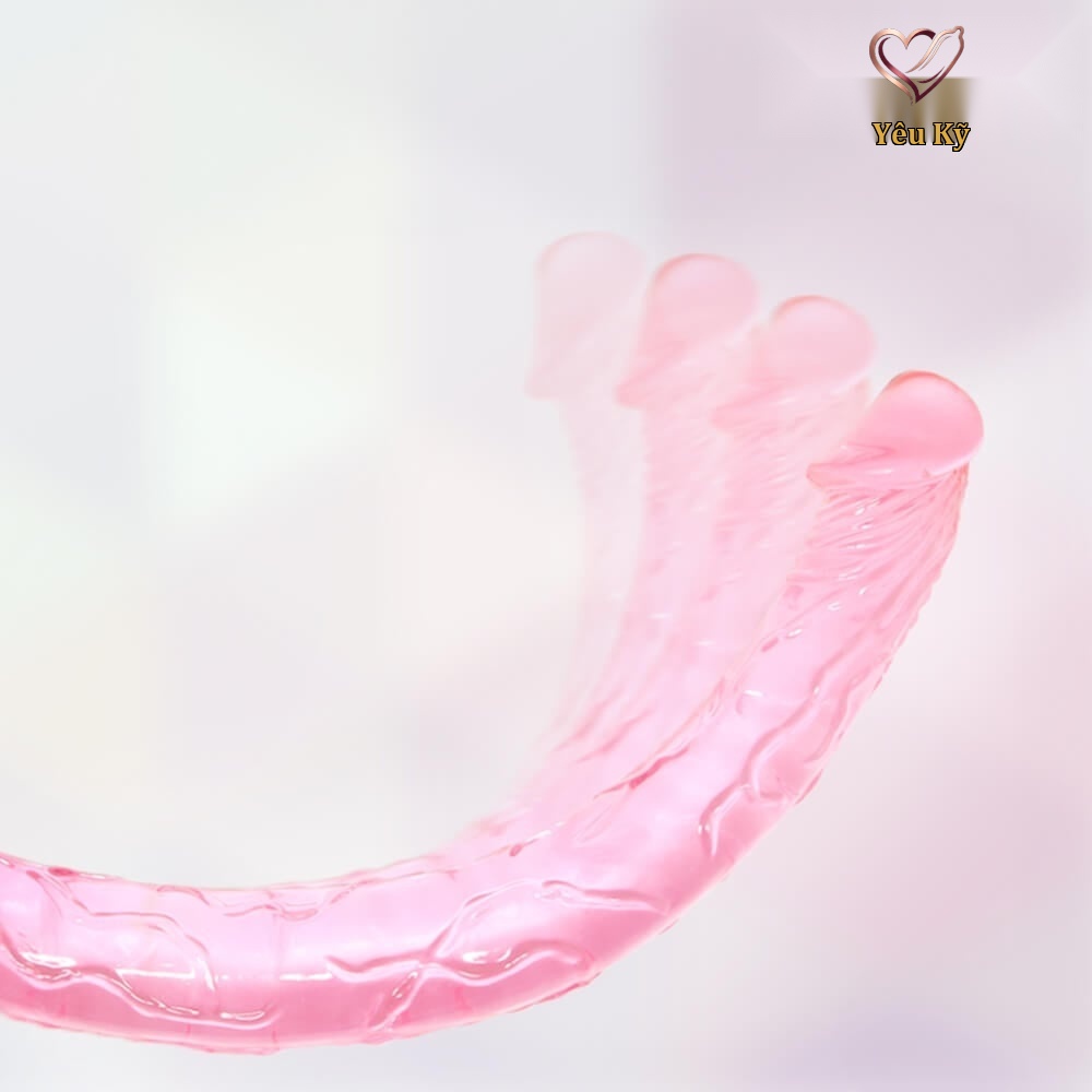 Dương vật giả 2 đầu Chisa Hi-Rubber 13 Inch Hồng - Ảnh 4