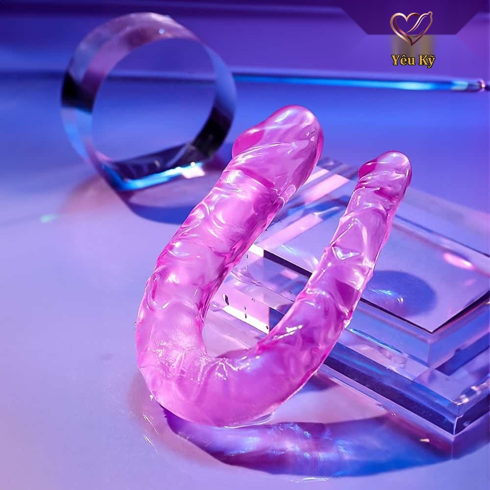 Dương vật giả 2 đầu Chisa Hi-Rubber 13 Inch Tím - Ảnh 3