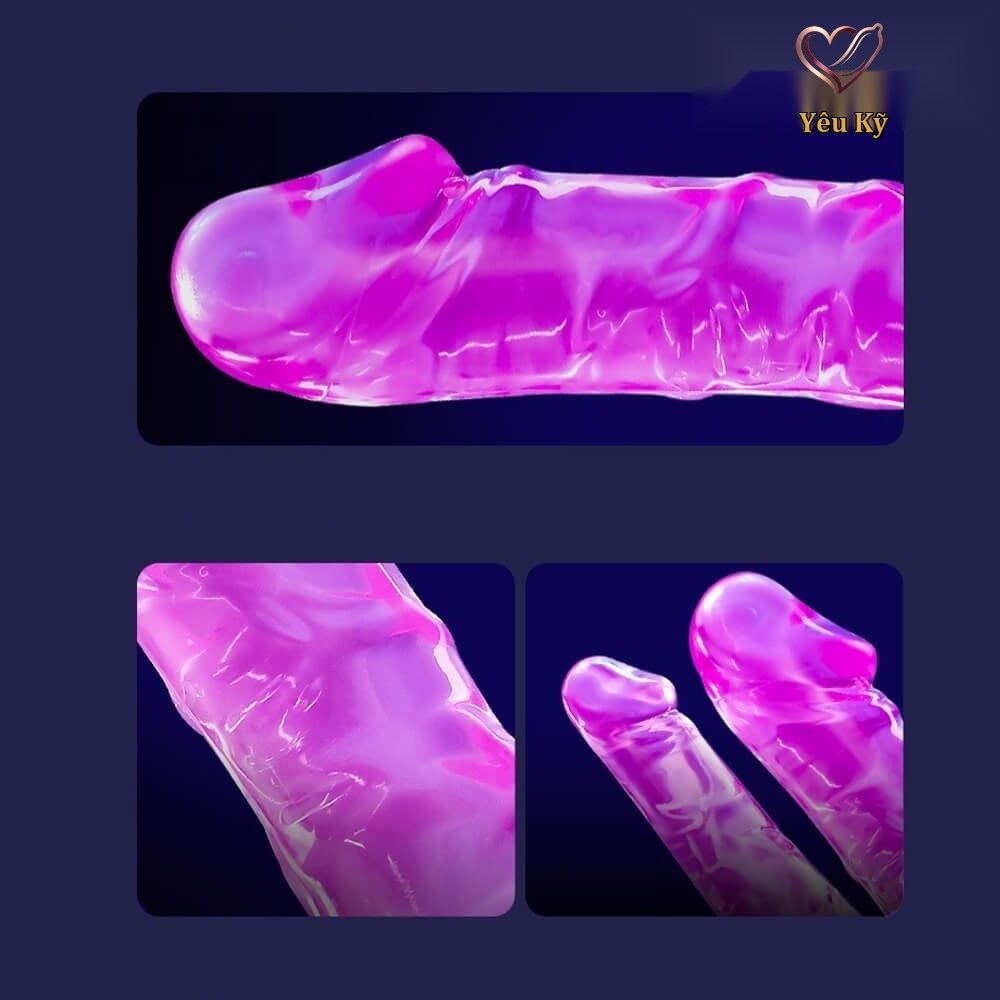 Dương vật giả 2 đầu Chisa Hi-Rubber 13 Inch Tím - Ảnh 4