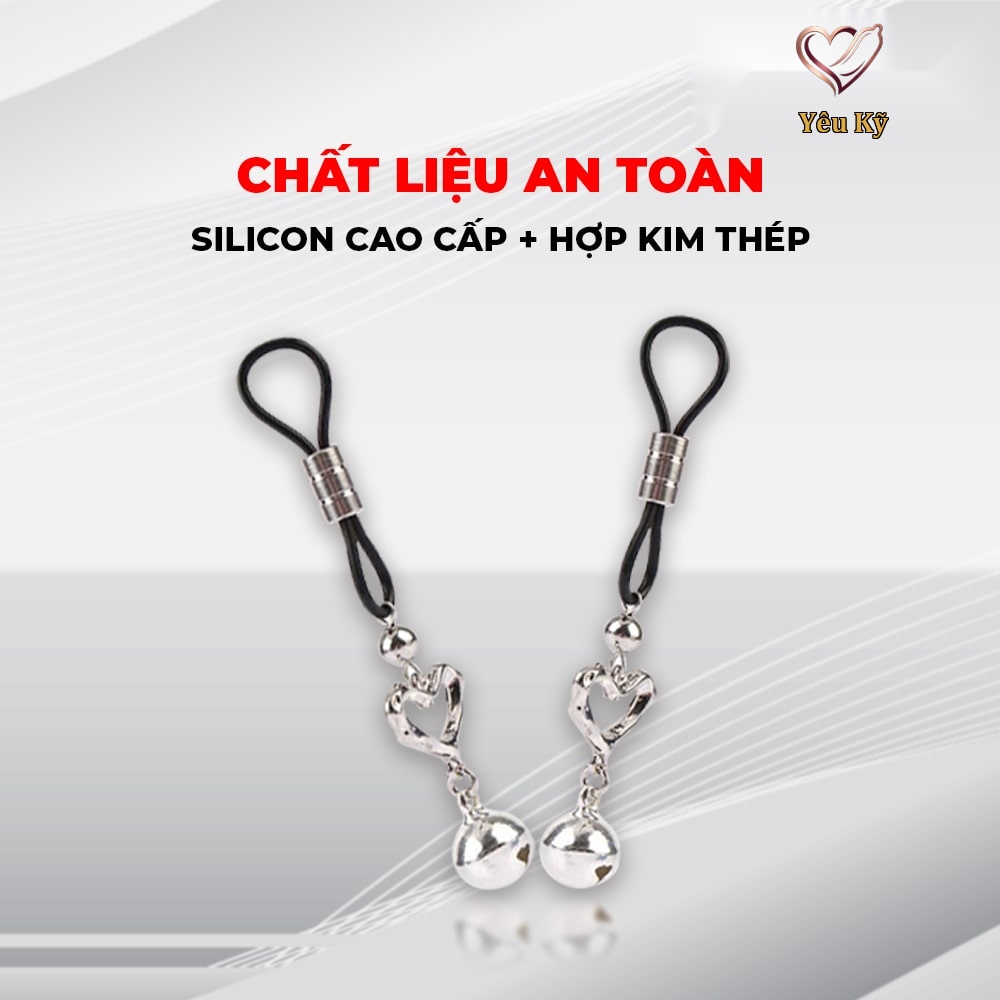 Kẹp vú kích thích đầu ti Chisa Senuelo Heart Echo Nipple Clamps - Ảnh 4